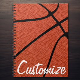 Basketball Custom Team of Player Name / Text Notitieboek