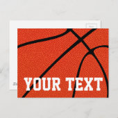 Basketball Custom Text of Player Name Sports Team Briefkaart (Voorkant / Achterkant)