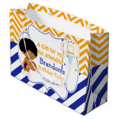 Basketball Cute African American Boy Dank u Groot Cadeauzakje (Achterkant Gekanteld)