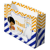 Basketball Cute African American Boy Dank u Groot Cadeauzakje (Voorkant Gekanteld)