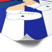 Basketball Cute Blonde Boy Birthday Poster (Hoek)