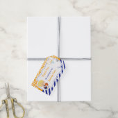 Basketball Cute Blonde Hair Boy Gift Label Cadeaulabel (Met Touw)