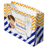 Basketball Cute Brown Hair Boy Dank u Groot Cadeauzakje (Achterkant Gekanteld)