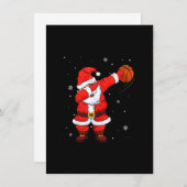 Basketball Dabbing Santa Funny-kerstcadeautjes voo Kaart (Voorkant / Achterkant)