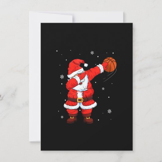 Basketball Dabbing Santa Funny-kerstcadeautjes voo Kaart (Voorkant)