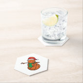 Basketball Dabbing Snowman Kerstmis Kartonnen Onderzetters (Insitu)