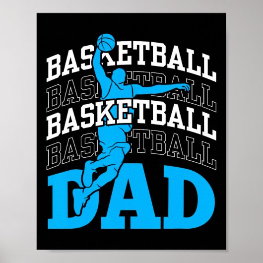Basketball Dad Coach Team Match Player Father Dadd Poster (Voorkant)
