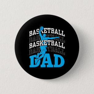 Basketball Dad Coach Team Match Player Father Dadd Ronde Button 5,7 Cm