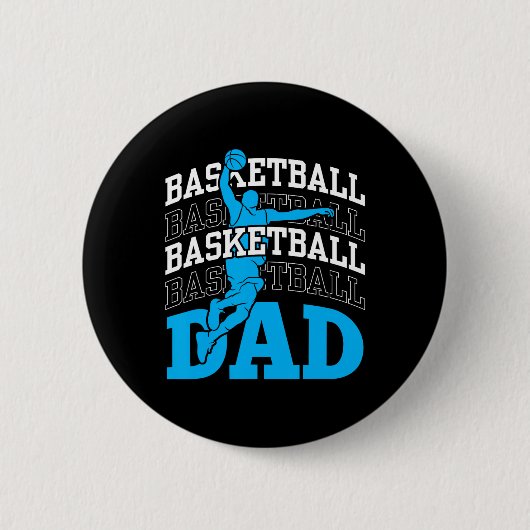Basketball Dad Coach Team Match Player Father Dadd Ronde Button 5,7 Cm (Voorkant)