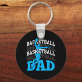 Basketball Dad Coach Team Match Player Father Dadd Sleutelhanger (Voorkant)