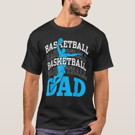 Basketball Dad Coach Team Match Player Father Dadd T-shirt (Voorkant)