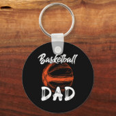 Basketball Dad for Men Family Matking Basketball Sleutelhanger (Voorkant)