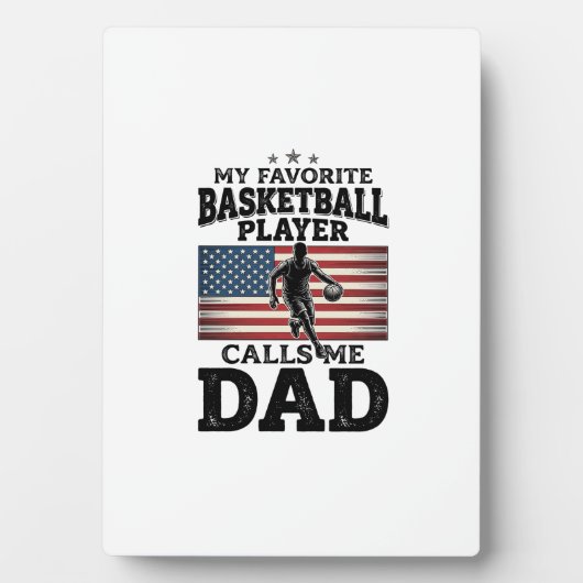 Basketball Dad Patriotic Vintage Engraving T-Shirt Fotoplaat (voorkant)