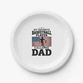 Basketball Dad Patriotic Vintage Engraving T-Shirt Papieren Bordje