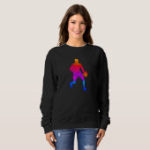 Basketball Dad Player Dunking Basketball Hoop Team Trui (Voorkant volledig)