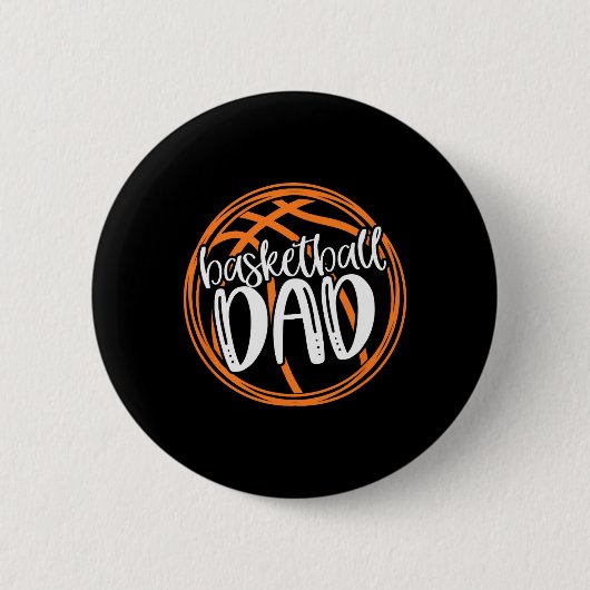 Basketball DAD Shirt Ronde Button 5,7 Cm (Voorkant)