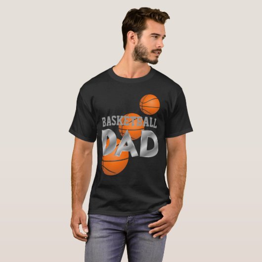 Basketball DAD zwart t-shirt (Voorkant volledig)