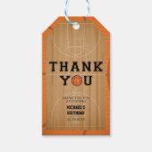 Basketball Dank je cadeau Labels Cadeaulabel (Voorkant)