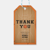 Basketball Dank je cadeau Labels Cadeaulabel (Achterkant)