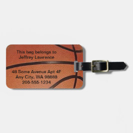 Basketball Design Bagagelabels