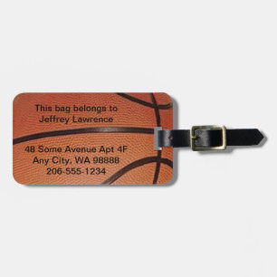 Basketball Design Bagagelabels