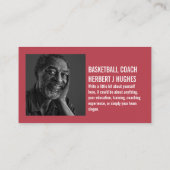 Basketball Design, Basketball Player, Coach, foto Visitekaartje (Achterkant)