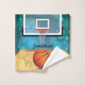 Basketball Design Bath Towel Set Bad Handdoek (Wasdoekje)