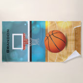 Basketball Design Beach Towel Strandlaken (Voorkant)