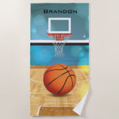 Basketball Design Beach Towel Strandlaken (Voorkant)