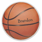 Basketball Design Contour Sticker (Voorkant)
