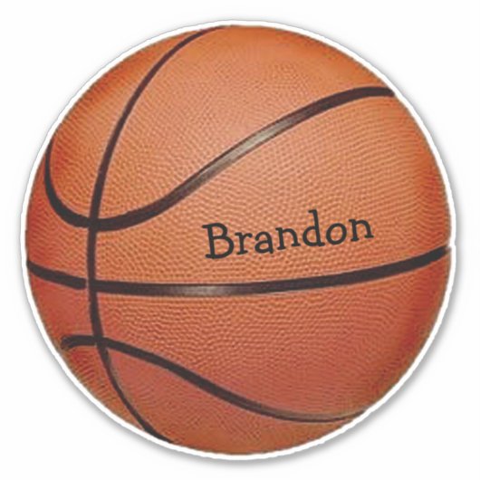 Basketball Design Contour Sticker (Voorkant)