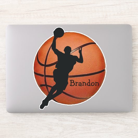 Basketball Design Contour Sticker (Computer)