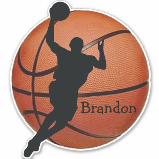 Basketball Design Contour Sticker (Voorkant)