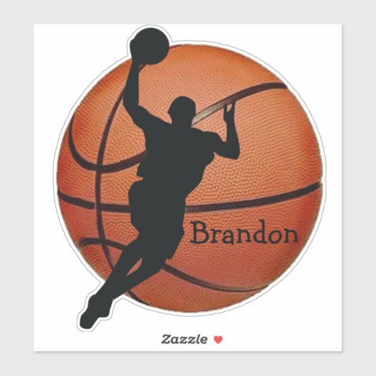 Basketball Design Contour Sticker (Vel)