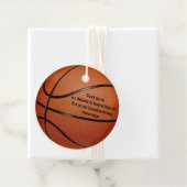 Basketball Design Favor Kaart Bedankjes Labels (In situ)