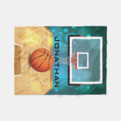 Basketball Design Fleece Blanket Deken (Voorkant (Horizontaal))