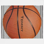 Basketball Design Fleece Blanket Deken (Voorkant (Horizontaal))
