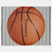 Basketball Design Fleece Blanket Deken (Voorkant (Horizontaal))