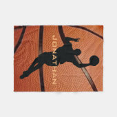 Basketball Design Fleece Blanket Deken (Voorkant (Horizontaal))