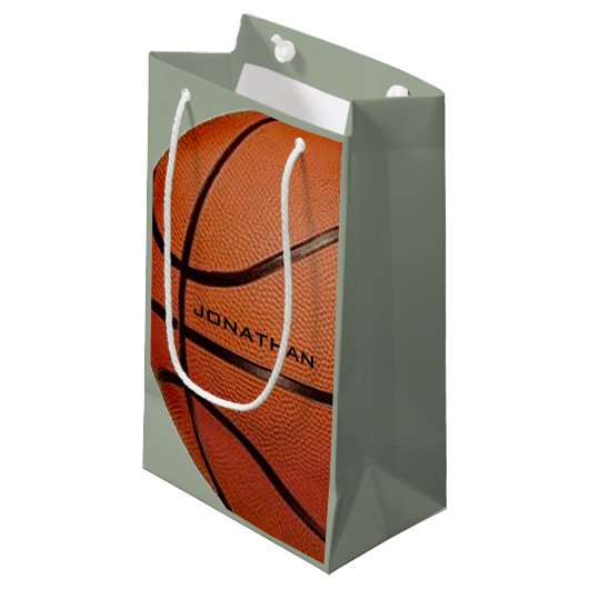 Basketball Design Gift Bag Klein Cadeauzakje (Voorkant Gekanteld)