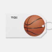 Basketball Design Gift Label Cadeaulabel (Voorkant (Horizontaal))
