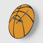 Basketball Design in Classic Oranje en Black Ronde Klok (Hoek)