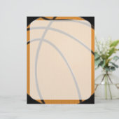 Basketball Design in Oranje en zwart (Staand voorkant)