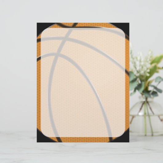 Basketball Design in Oranje en zwart (Staand voorkant)