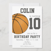 Basketball Design in Oranje en zwart Kaart (Voorkant)