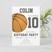 Basketball Design in Oranje en zwart Kaart (Staand voorkant)