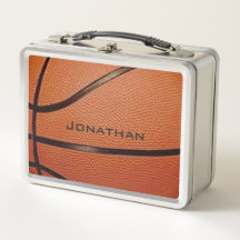 Basketball Design Metal Lunchbox