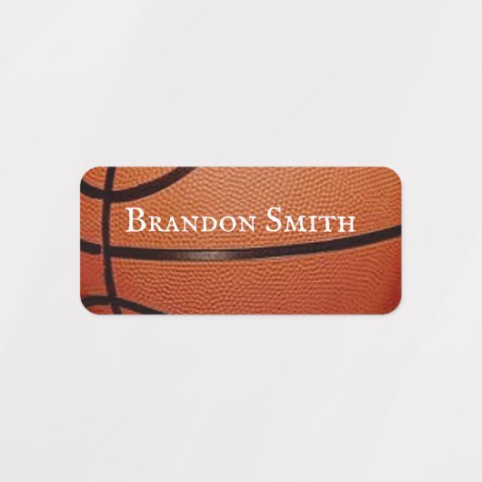 Basketball Design Name Labels (Design 1)