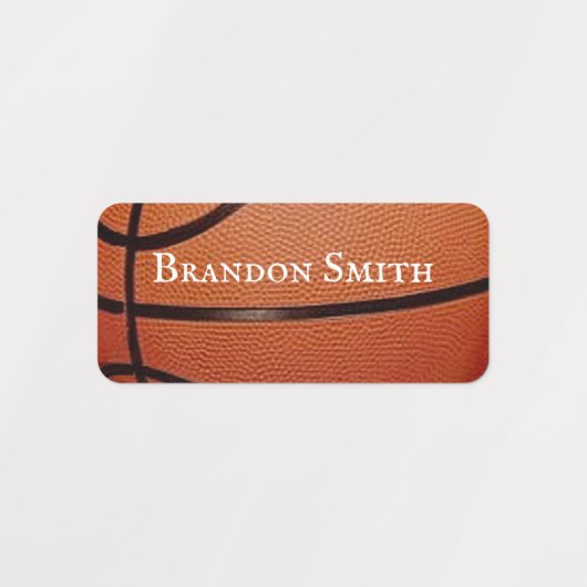 Basketball Design Name Labels (Design 2)