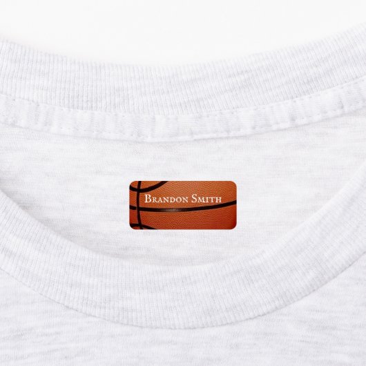 Basketball Design Name Labels (Aangebracht)